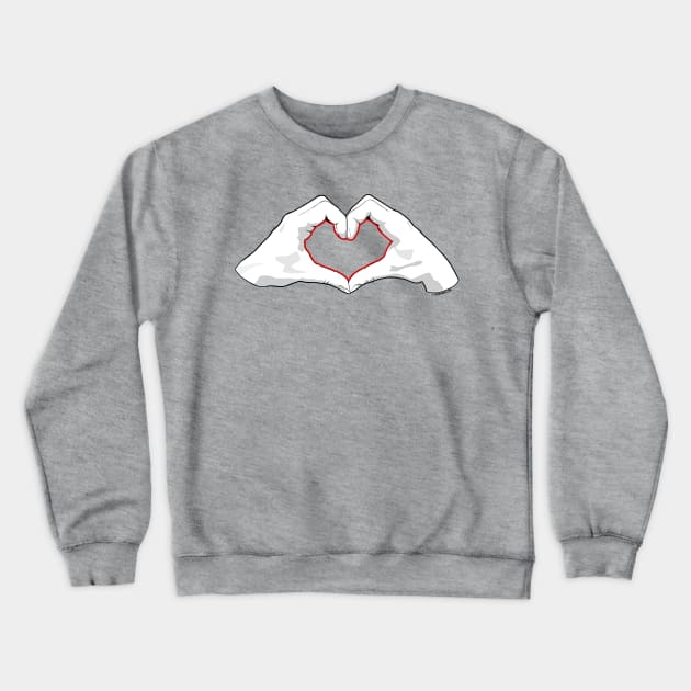Heart Hands Crewneck Sweatshirt by Siegeworks